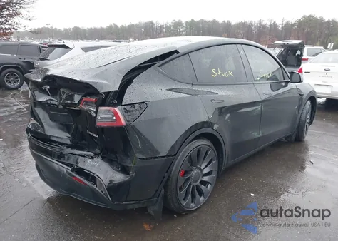 2023 Tesla Model Y Performance Dual Motor All-Wheel Drive from USA, damaged, VIN 7SAYGDEFXPF766593